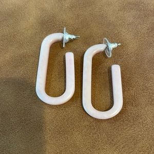 Noonday Collection- Pale pink hoop earrings
